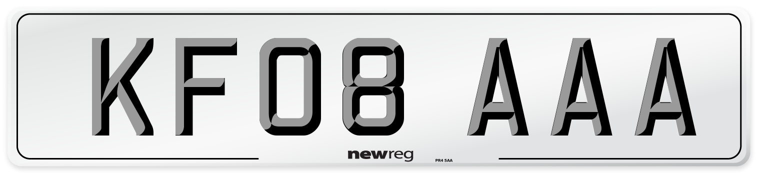KF08 AAA Number Plate from New Reg